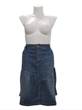 Vintage Venezia Size 22 Denim A-Line Midi Skirt